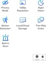 ⁦تابو تي بي-لينك
  C420S2 كاميرا أمنية خارجية 2K، بطارية قابلة للشحن 5200mAh، رؤية ليلية ملونة،
  كشف ذكي، تخزين MicroSD وCloud، طقم كاميرتين⁩ - الصورة ⁦2⁩