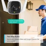 ⁦تابو تي بي-لينك
  كاميرا أمنية خارجية واي فاي ذكية 4MP كشف حركة، رؤية ليلية كاملة، SD، تحكم
  صوتي، لون أبيض 2K HD Full Color (C320WS)⁩ - الصورة ⁦6⁩