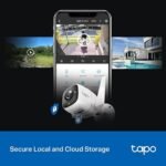⁦تي بي-لينك تابو
  كاميرا أمنية خارجية مقاومة للعوامل الجوية، بدون حاجة لهب، متوافقة مع Alexa
  & Google Home، 3MP، Ultra HD، صفارة تلقائية، صوت ثنائي الاتجاه، تخزين SD،
  أمازون حصري (TC65)⁩ - الصورة ⁦4⁩