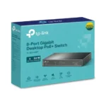 ⁦تي بي-لينك TL-SG1008P
  سويتش مكتبي PoE+ 8 منافذ جيجابت 10/100/1000 ميجابت/ثانية⁩ - الصورة ⁦2⁩