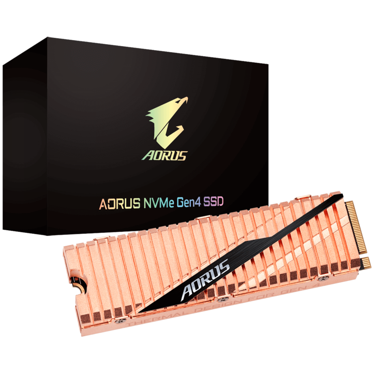 ⁦جيجابايت AORUS سعة 500 جيجابايت NVMe Gen4 SSD M.2 بسرعة تصل إلى 5000 ميجابت/ثانية⁩ - الصورة ⁦2⁩