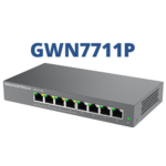 Grandstream GWN7711P Layer 2
  Lite Cloud Managed Switch, 8x GbE RJ45, 4x PoE/PoE+ or +24VDC output mode - Image 2