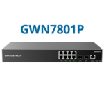 Grandstream GWN7801P Layer 2+
  Managed Network Switch, 8x GbE RJ45 PoE 802.3 af/at, up to 30W per port, 120W
  total power budget, 2x SFP, fan-less, Internal PSU