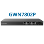 Grandstream GWN7802P Layer 2+
  Managed Network Switch, 16x GbE RJ45 PoE 802.3 af/at, up to 30W per port,
  240W total power budget, 2x SFP, Internal PSU