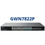 Grandstream GWN7822P Layer 3
  Managed Multi-Gigabit Network Switch, 8x 2.5GbE, 16x GbE RJ45 PoE 802.3
  af/at, 30W for port 1-16, 60W for port 17-24, 360W total power budget, 2x
  SFP+, Internal PSU, optional redundant PSU
