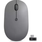 فأرة لينوفو Go
  لاسلكية بمنفذ USB-C – رمادي عاصف – اتصال لاسلكي عبر مستقبل USB-C، قابلة
  لإعادة الشحن