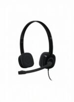 H151 Wired Stereo Headset with  3.5mm Jack Noise-Cancelling Rotating Boom Microphone In-Line Volume &  Mute Controls Adjustable Headband Lightweight Foam Ear Cushions Stereo Sound  (20Hz-20kHz) 1.8m Cable Compatible with PC Mac Smartphone Tablet Black