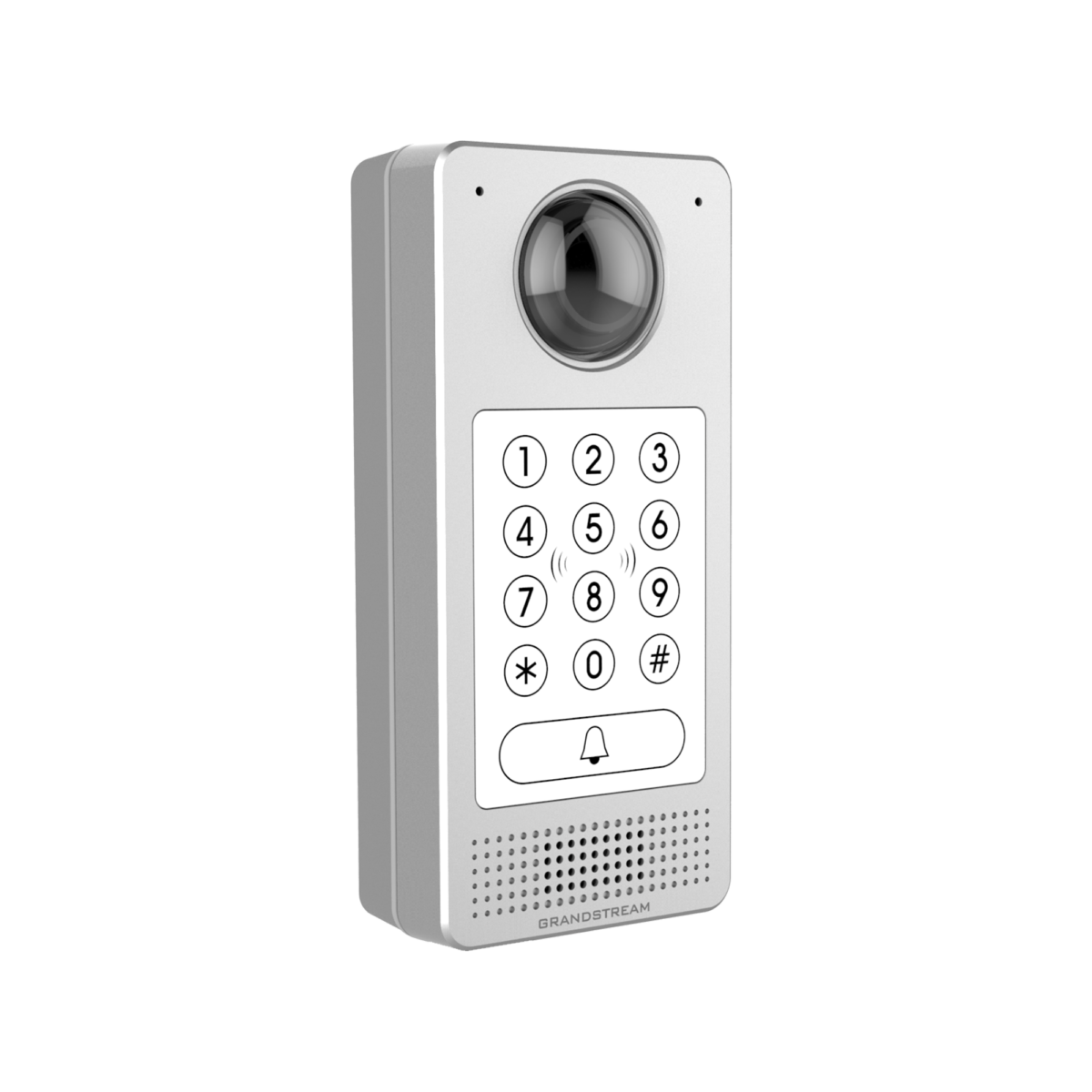 ⁦نظام باب فيديو Grandstream GDS3710 IP، حساب SIP واحد، منفذ Ethernet ‏10/100 PoE، مستشعر 2MP (1920×1080)، زاوية رؤية 180° أفقي / 150° رأسي، 2 ميكروفون، سماعة 2W HD، لوحة أرقام، قارئ RFID، معيار IP66 وIK09، بدون مزود طاقة⁩ - الصورة ⁦3⁩
