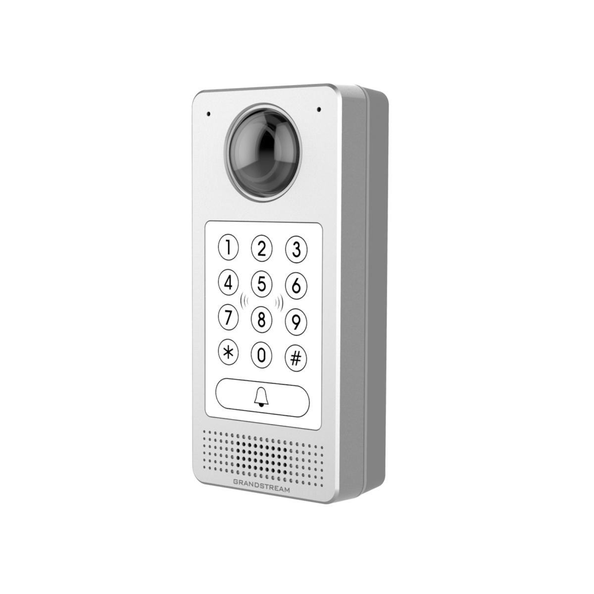⁦نظام باب فيديو Grandstream GDS3710 IP، حساب SIP واحد، منفذ Ethernet ‏10/100 PoE، مستشعر 2MP (1920×1080)، زاوية رؤية 180° أفقي / 150° رأسي، 2 ميكروفون، سماعة 2W HD، لوحة أرقام، قارئ RFID، معيار IP66 وIK09، بدون مزود طاقة⁩ - الصورة ⁦2⁩
