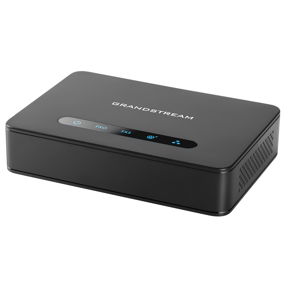 ht813_right_web Grandstream HT813 an analog telephone adapter that features 1 analog telephone FXS port and 1 PSTN line FXO port. - Image 1
