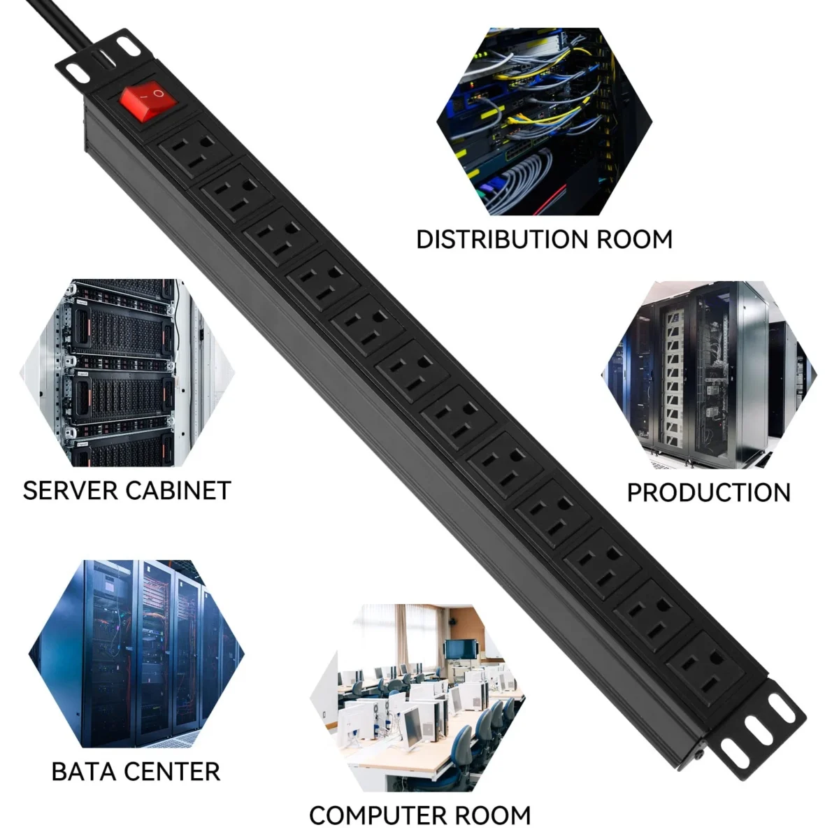 Prorack PR-PDU-12 Professional 12-Outlet Power Distribution Unit (PDU) - Image 4