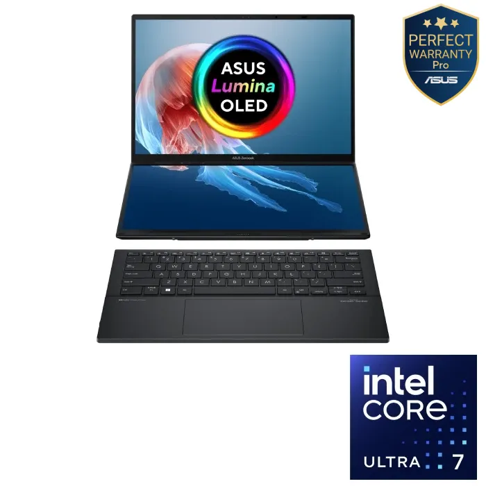 asus-zenbook-duo-ux8406ma-pz073w ASUS Zenbook 14 UX3405CA-PZ009W Laptop, Intel Core Ultra 9 285H 32GB RAM 1TB SSD, 14" 3K OLED Touch, Intel Arc Graphics Win11 Silver - 90NB14W4-M00MA0 - Image 1