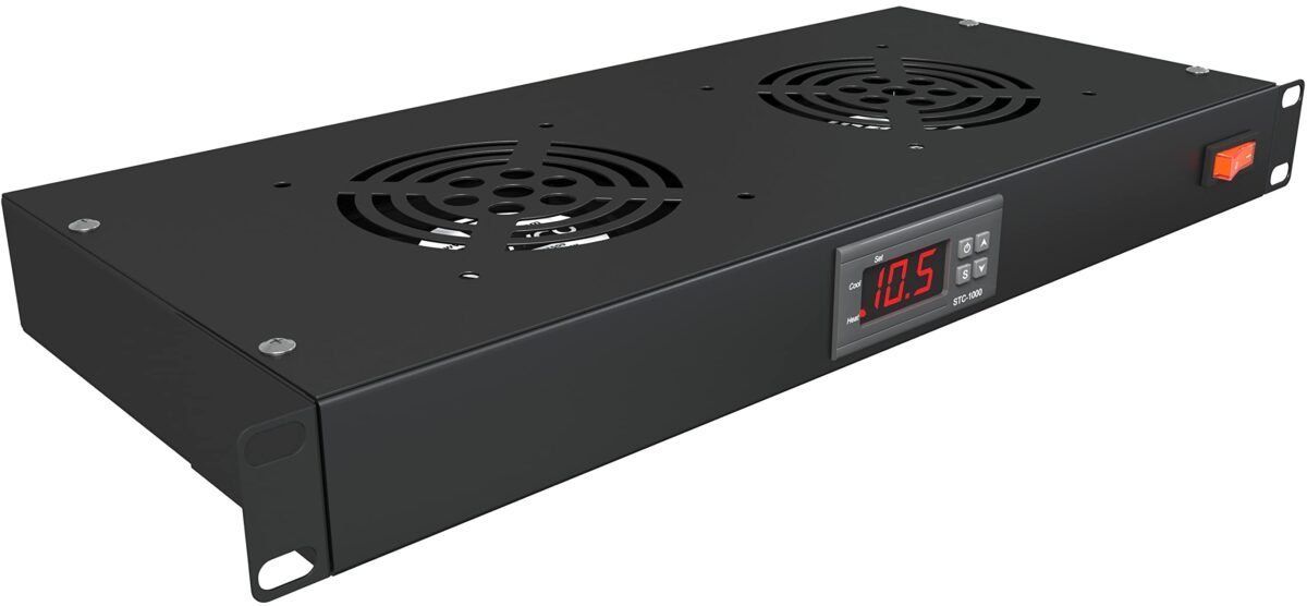 Prorack single fan unit with cable 3G 0.75MM*1.2M Gemany Plug - Image 3
