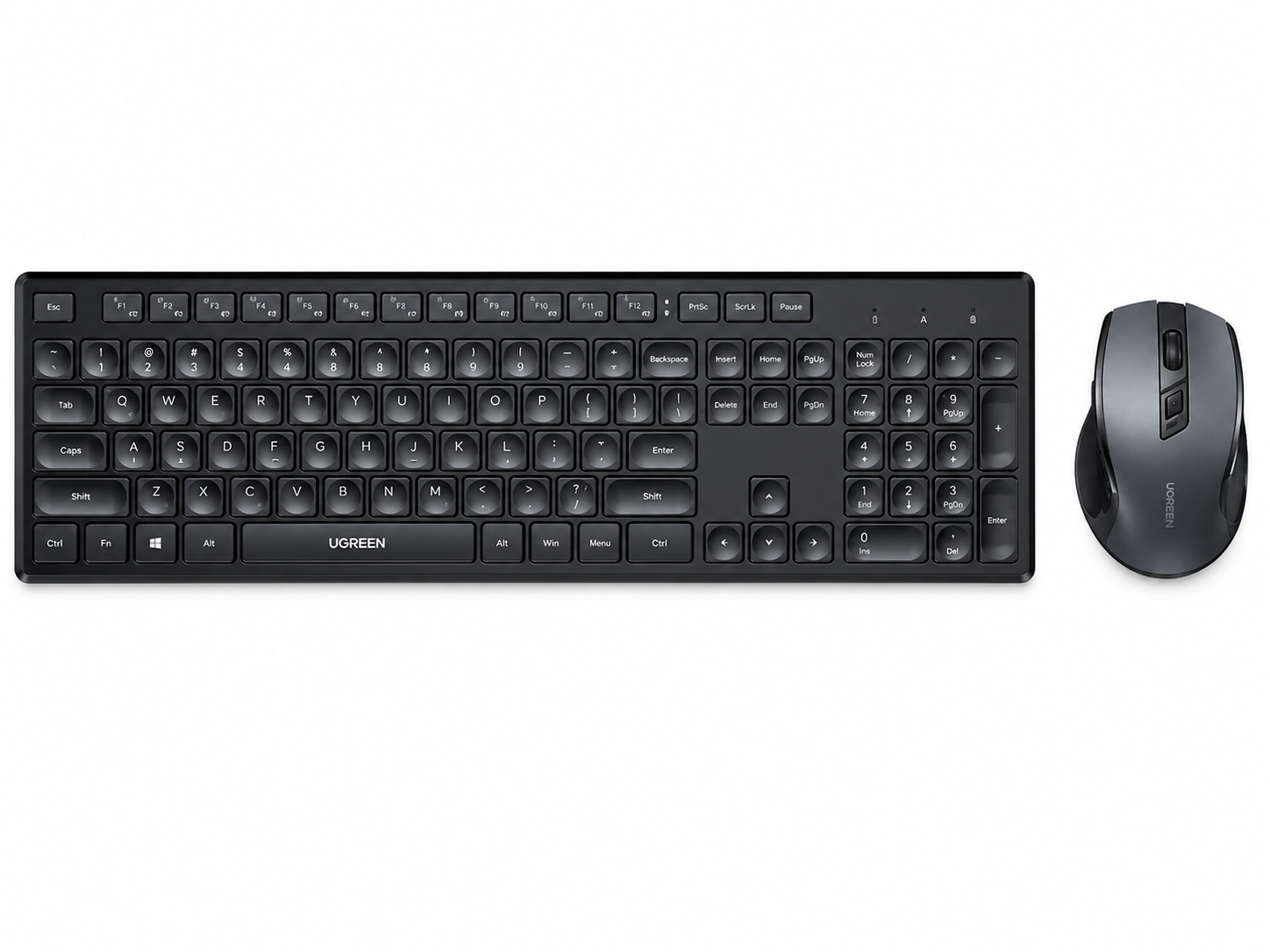 5eaa7ccb-8a24-4bbf-812f-9a98ada8e1ad UGREEN 45248EG MK006 Wireless Keyboard Mouse Combo Arabic English Black - Image 1