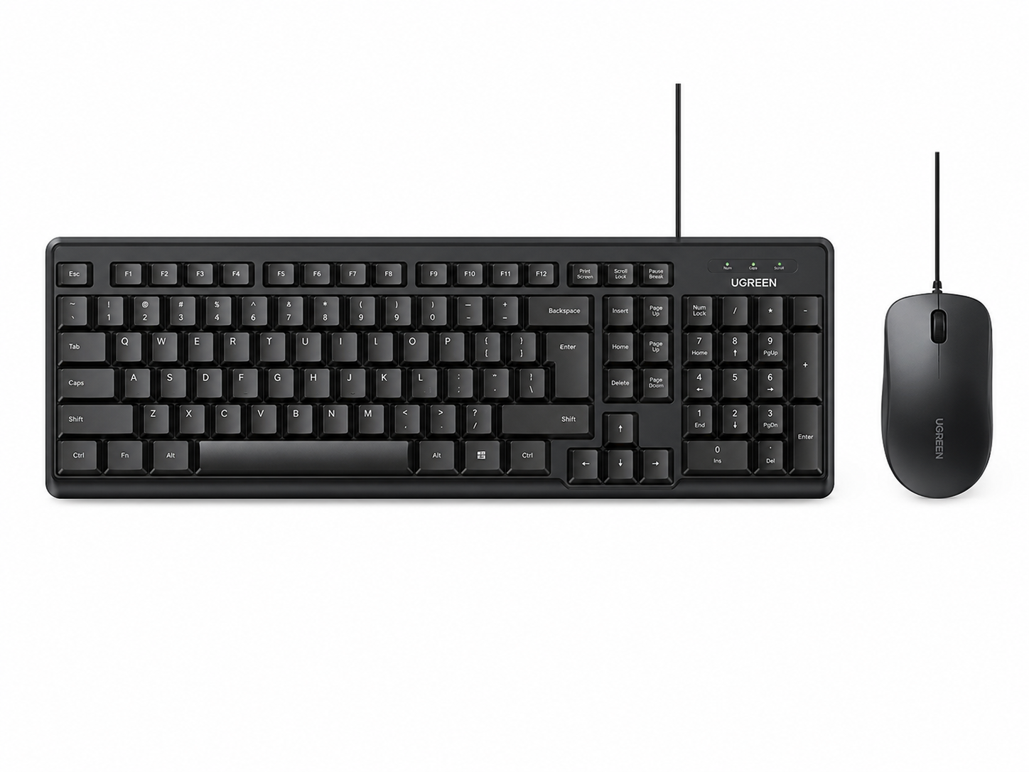 82aaf213-a7b3-4abb-aa03-ae6fd8ad5ce8 UGREEN 55915 Wired Keyboard & Mouse Combo Black - Image 1