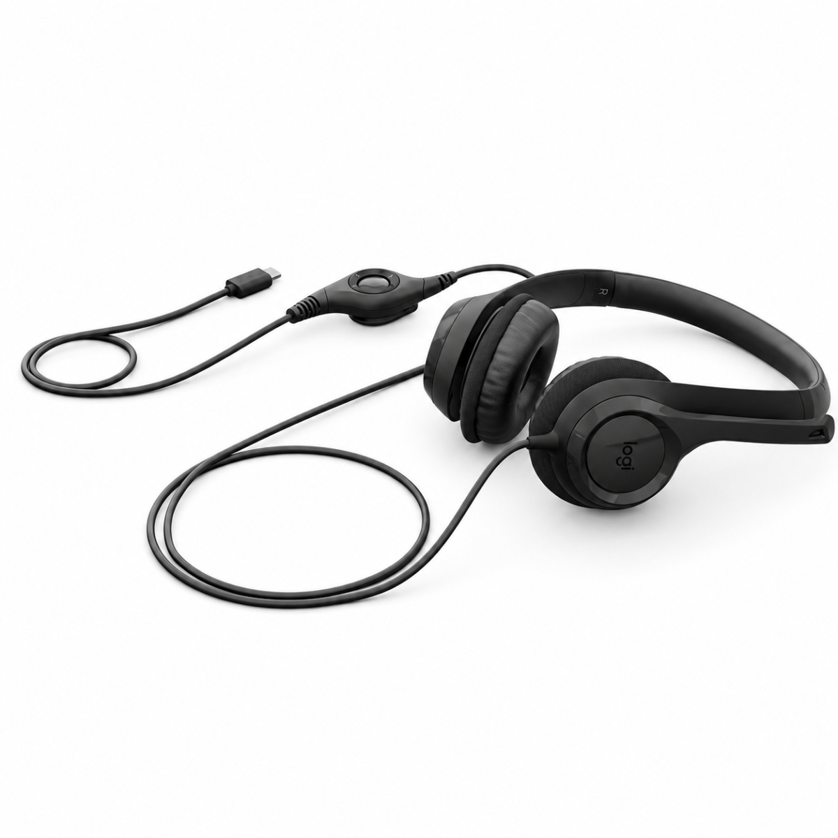 ⁦سماعة Logitech H390 USB-C سلكية (أسود)⁩ - الصورة ⁦5⁩