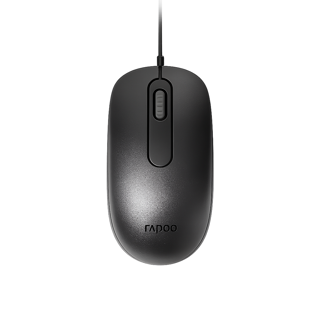 46c3543c-c4a3-49c7-ba41-c4879c839275 Rapoo N200 Wired Mouse (Black) - Image 1