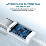 SEEKEN SPDC-171 60W USB-C to USB-C Braided Fast Charging Cable (1 meter) - Image 3