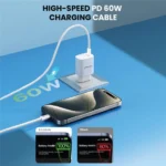 SEEKEN SPDC-171 60W USB-C to USB-C Braided Fast Charging Cable (1 meter) - Image 2