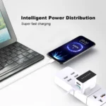 SEEKEN SND-715 Dual-Port QC3.0 Wall  Charger with 1-meter USB-A to Lightning Charging Cable - Neutra-Duo II - Image 3