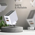 SEEKEN SND-715 Dual-Port QC3.0 Wall  Charger with 1-meter USB-A to Lightning Charging Cable - Neutra-Duo II - Image 2