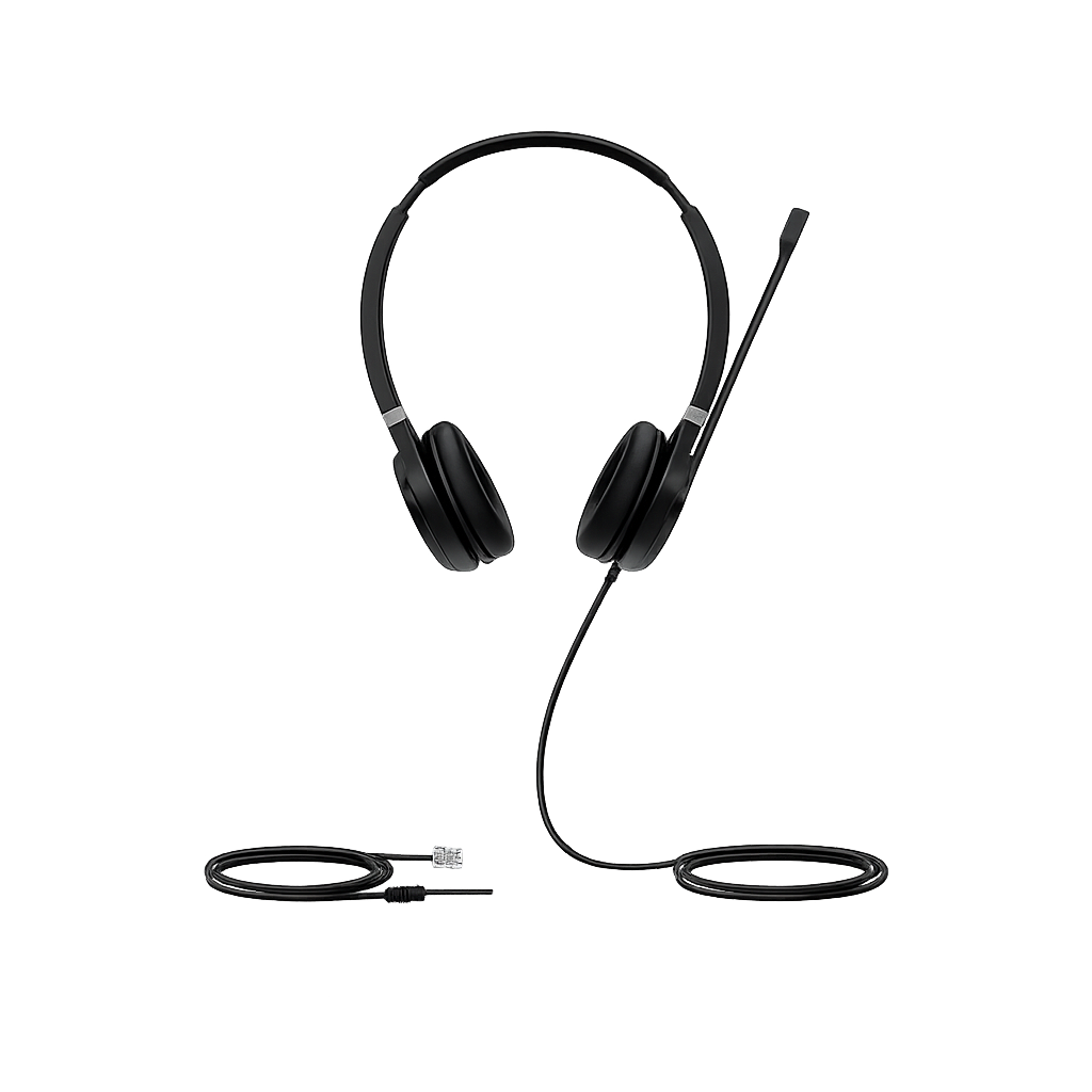 a2cb3587-2ecc-476f-8d87-447081e56421 Yealink YHS36 Dual Analog Wired Headset (Black) - Image 1