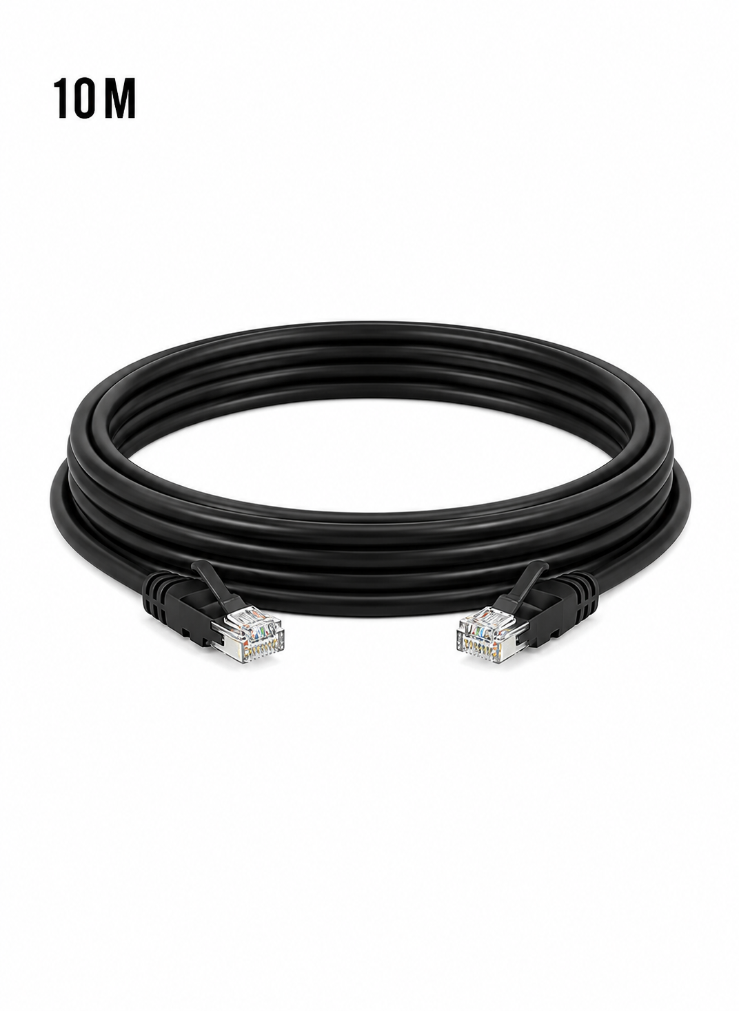 ceb71f37-b1f1-4ba1-b695-aee386e92867 كابل شبكة Prolink CAT6A غير محمي بطول 10 متر مع توصيل T568B وغطاء LSZH (أسود) - الصورة 1