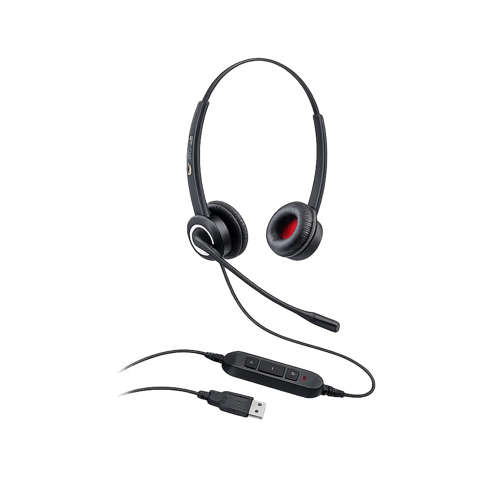 e56f03e8-c074-4a89-b78e-7565c4da6c2e VT VT6300 Pro Lite Duo USB Wired Headset - Image 1